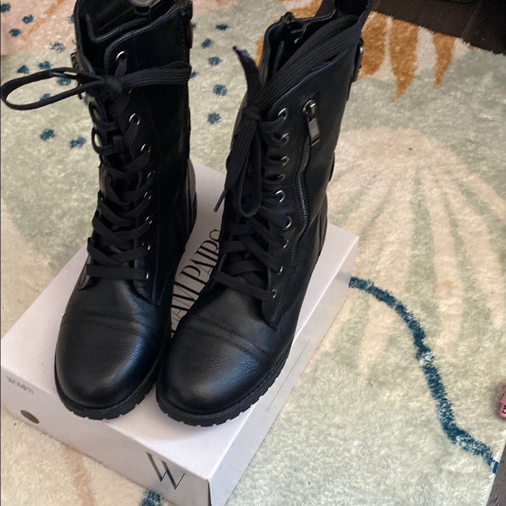 Women's Black Combat Boots